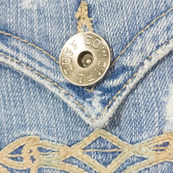 Aeropostale Hailey skinny flare midrise Cowgirl Tough flap pocket jeans 11/12 L - Picture 7 of 11